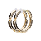 K18post カッティングフープピアス