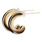 K18post クラフトニュアンスフープピアス