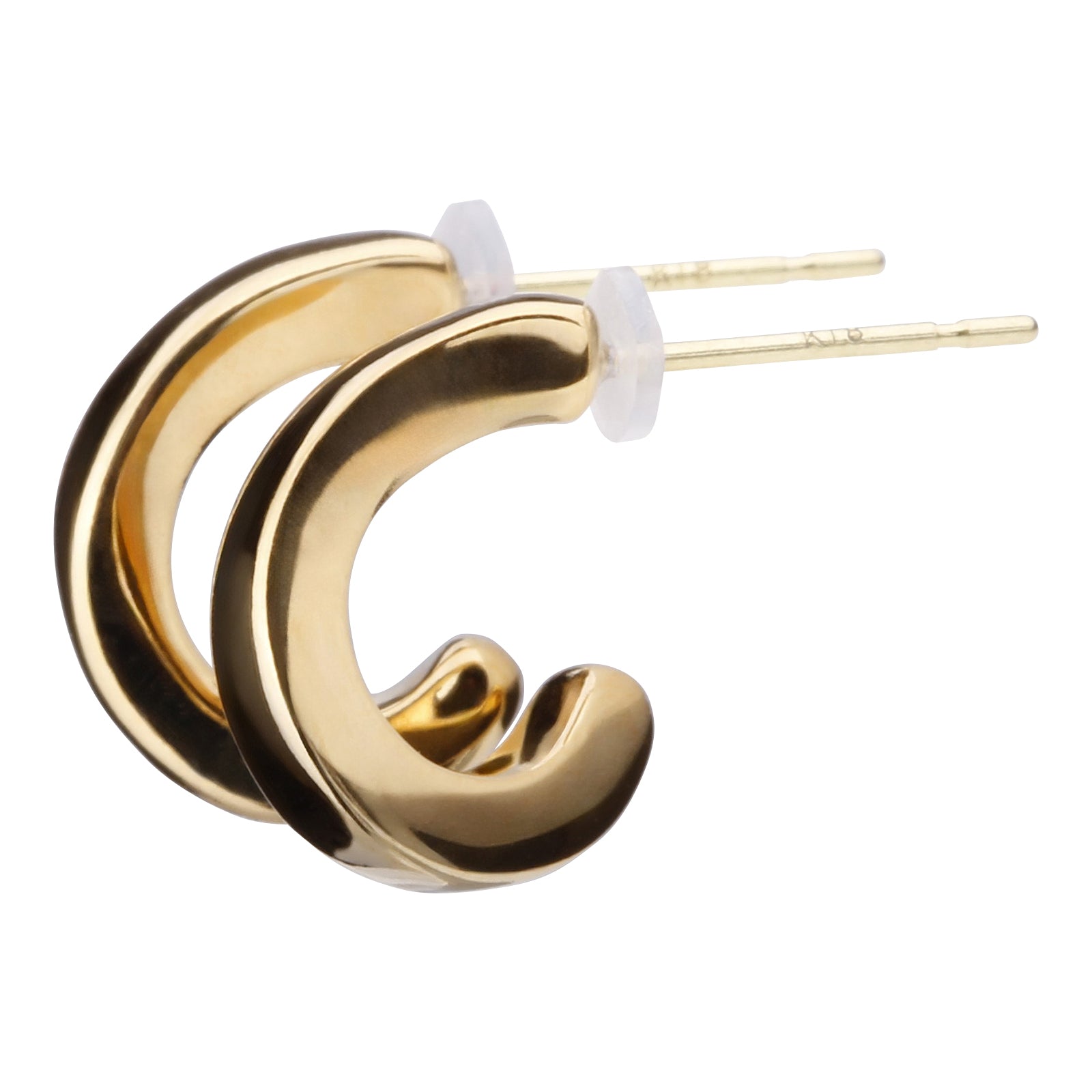 K18post クラフトニュアンスフープピアス