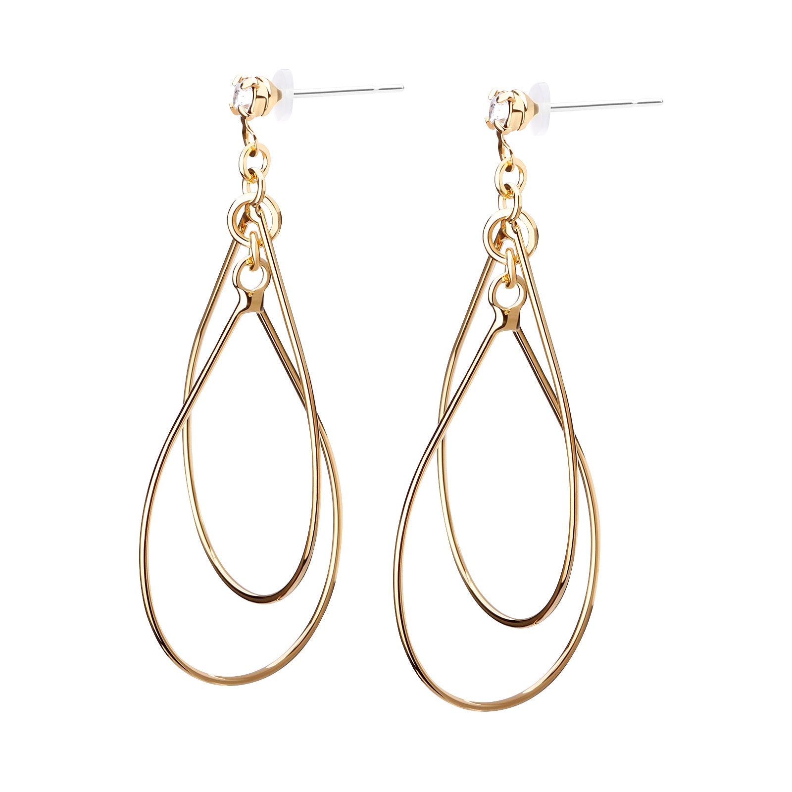 Pt900post ドロップフレームピアス