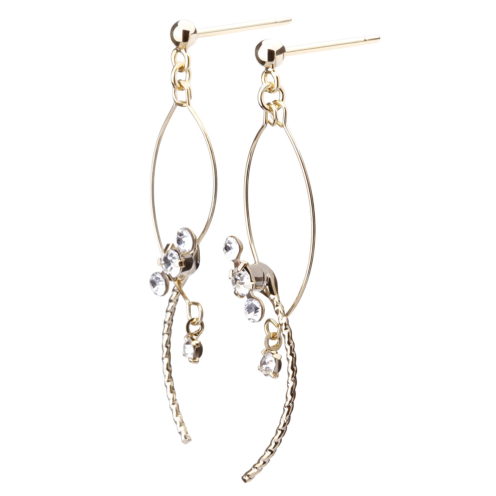 テクスチャーアシンメトリーピアス