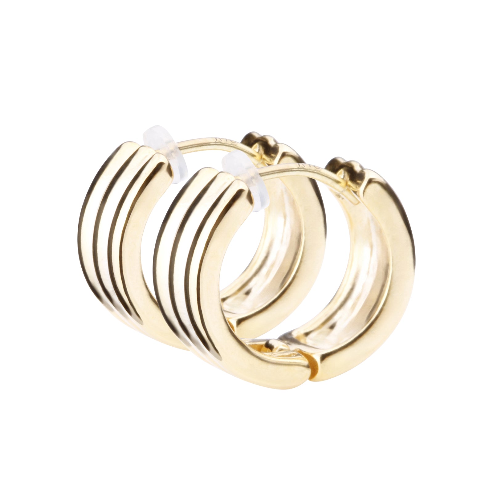 K18post テクスチャーフープピアス