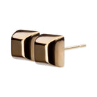 K18post クラフトトラぺゾイドピアス