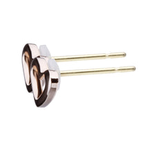 K18post オープンハートピアス