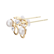 K18post パール＆ビジューピアス