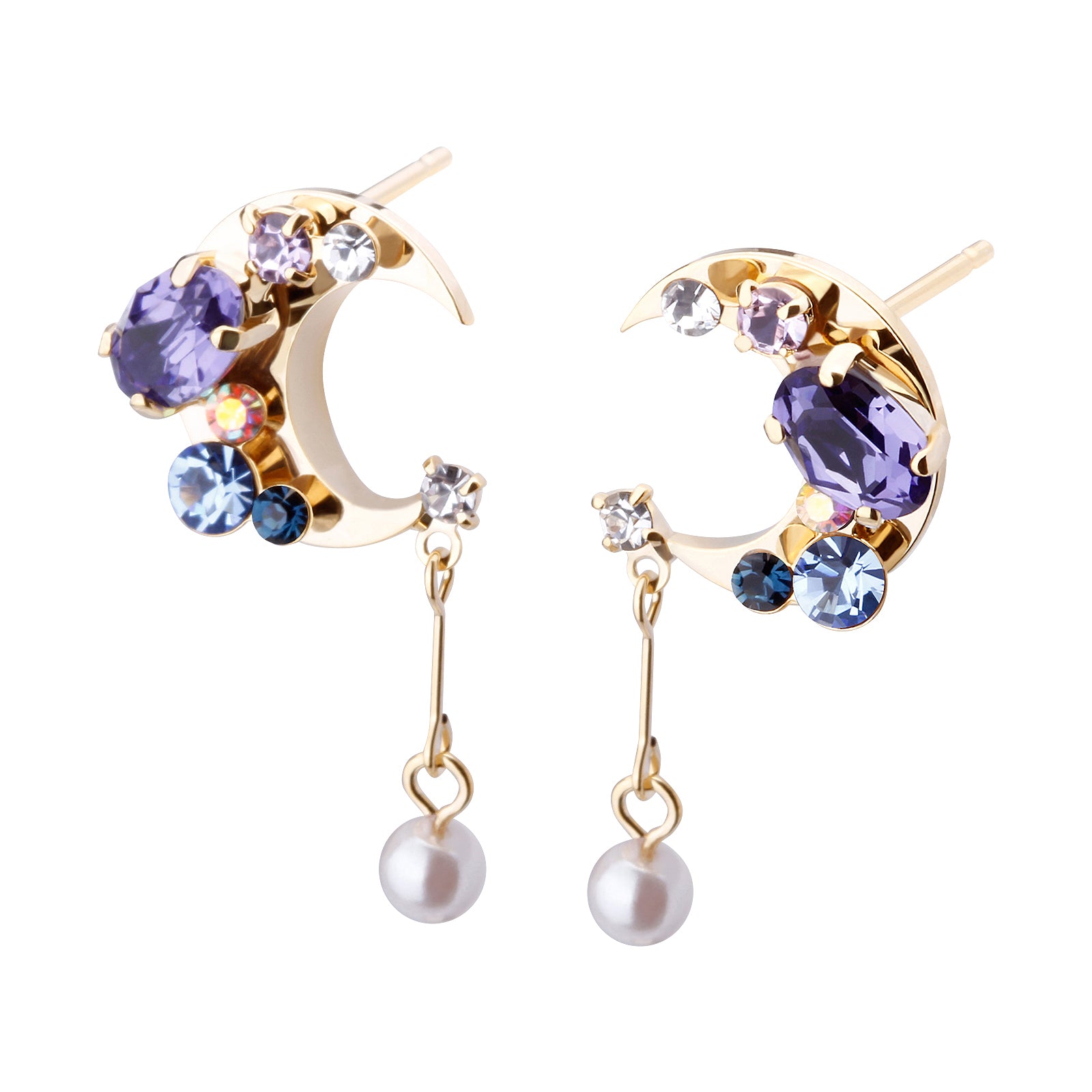 Preciosa Crystal クレセントピアス