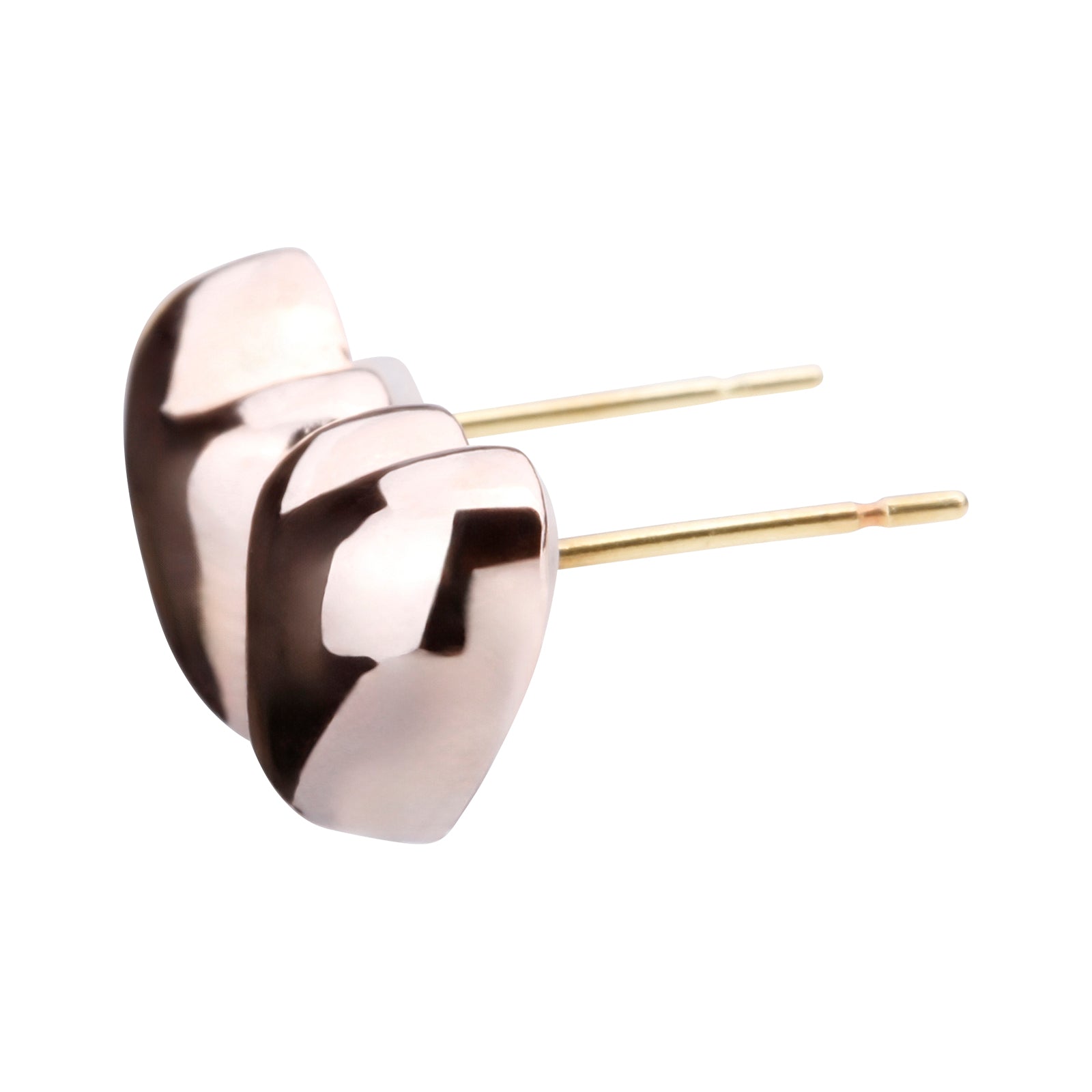 K18post クラフトハートピアス