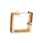 Pt900post スクエアフープピアス