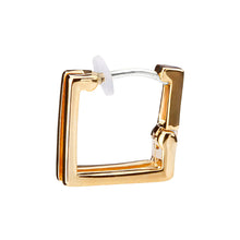 Pt900post スクエアフープピアス