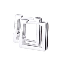 Silver925 スクエアフープピアス