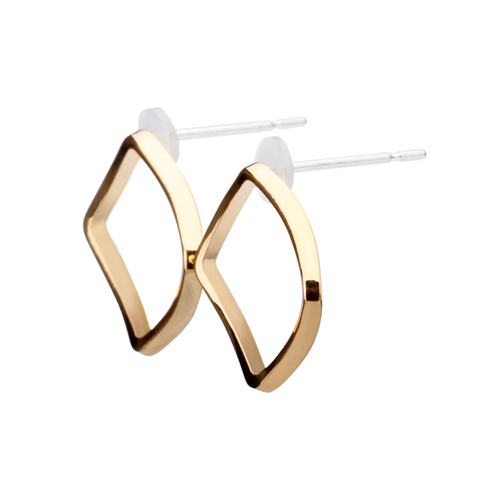 Pt900post スクエアフレームピアス