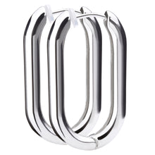 Pt900post オーバルフープピアス