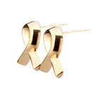 K18post クラフトリボンピアス