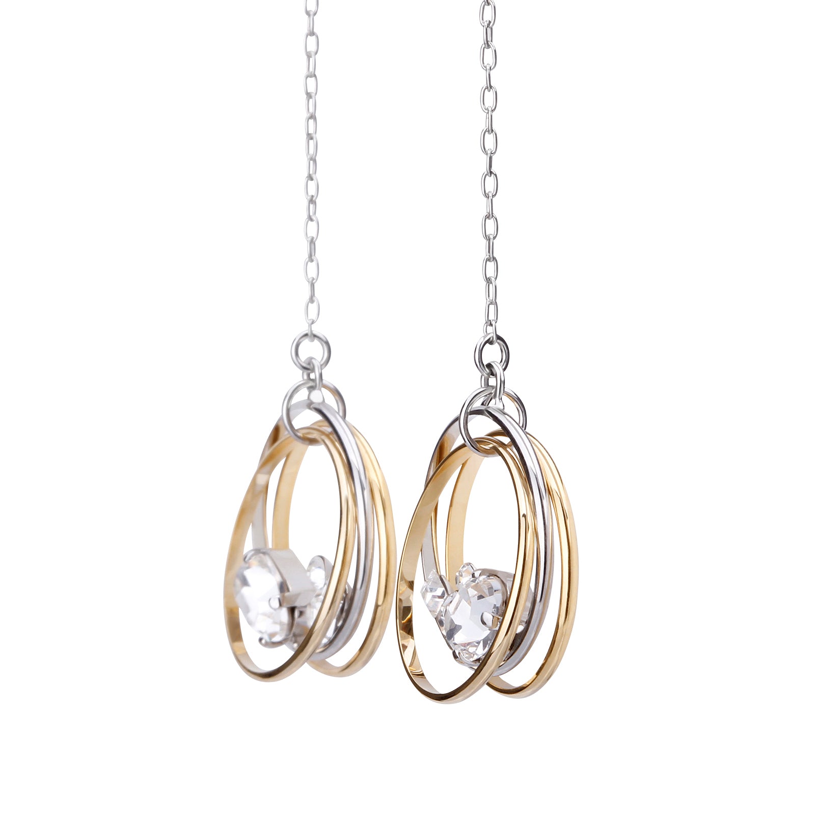 Preciosa Crystals トリニティサークルピアス