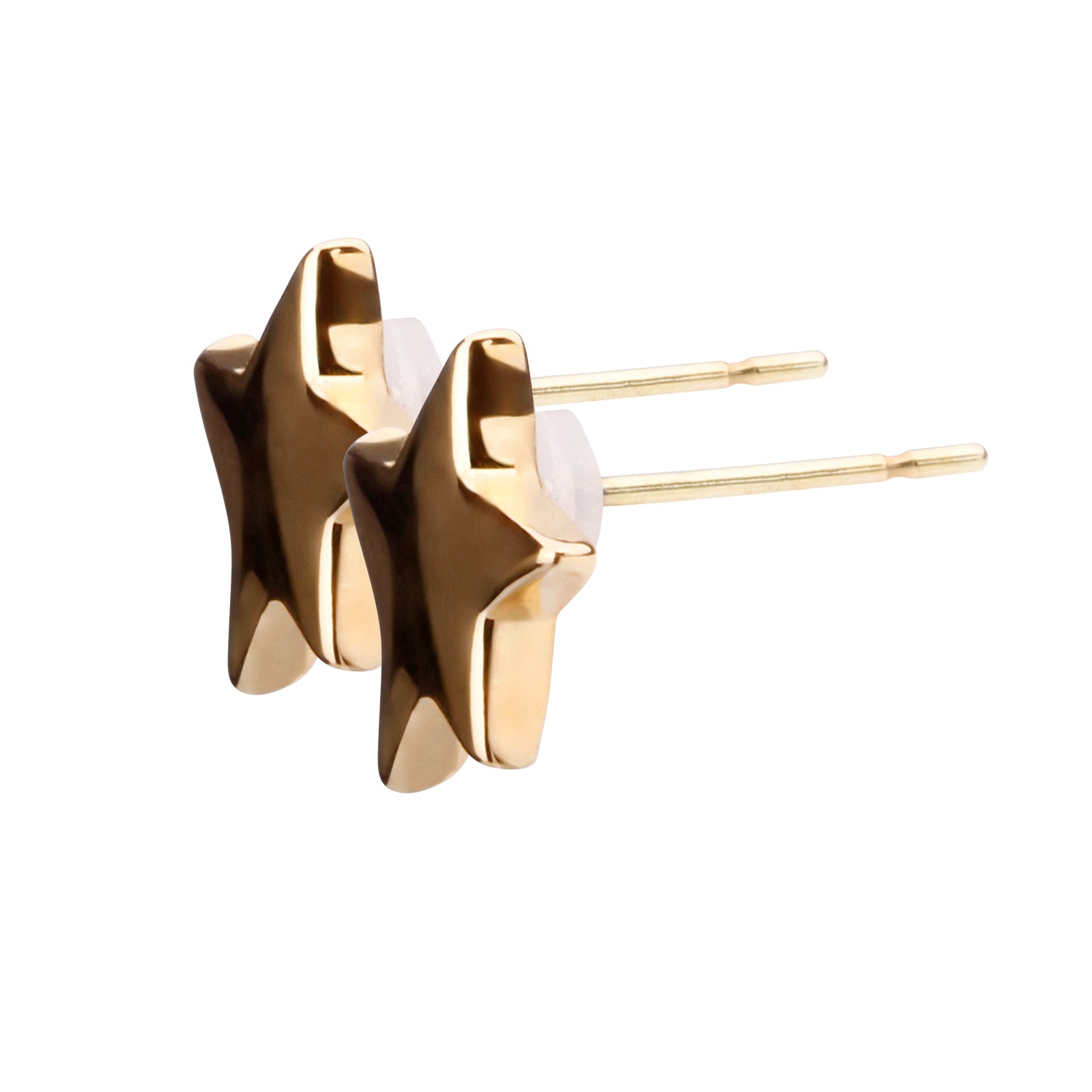 K18post クラフトスターピアス