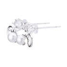 Pt900post パール＆ビジューピアス