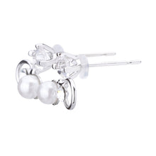 Pt900post パール＆ビジューピアス