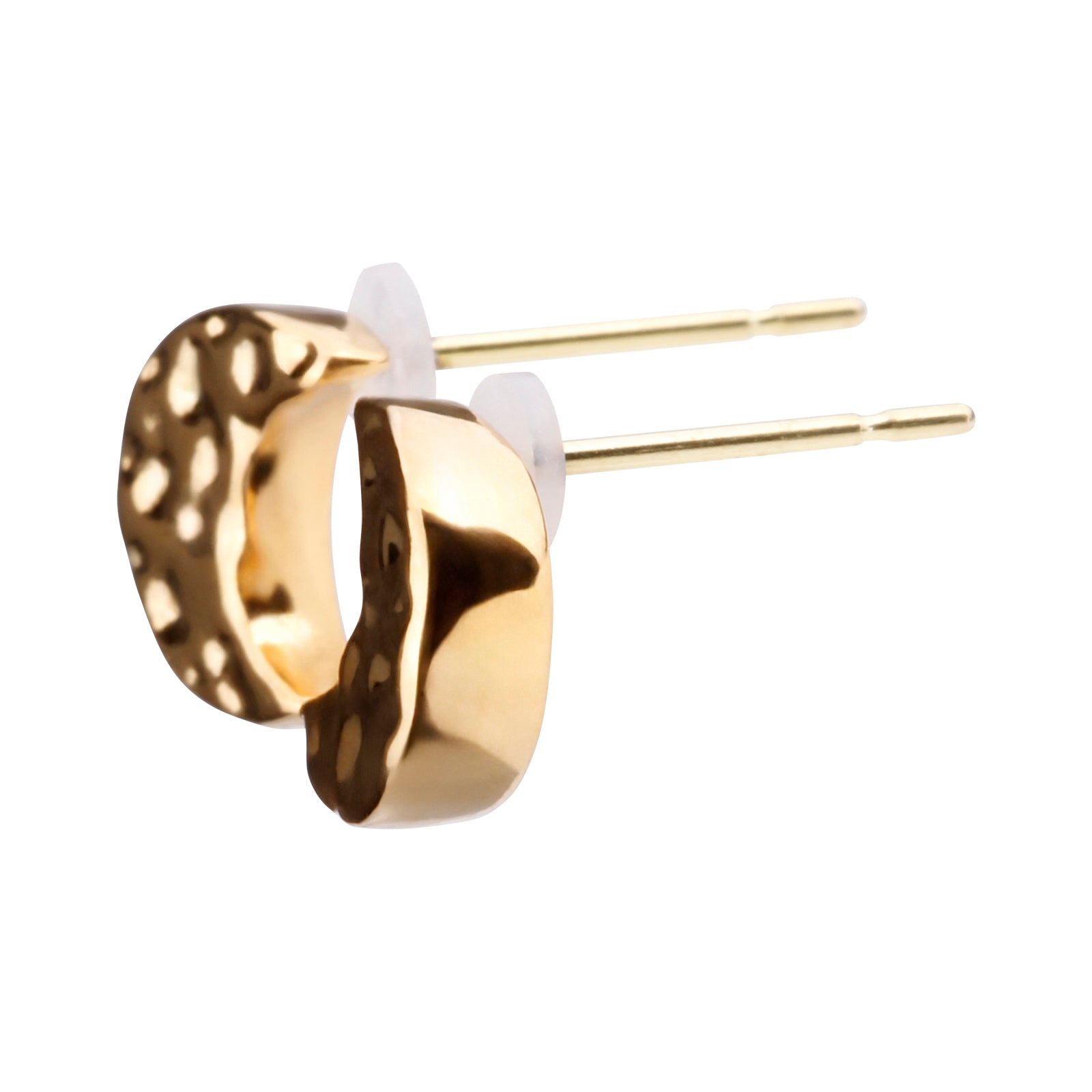 K18post クラフトクレセントピアス