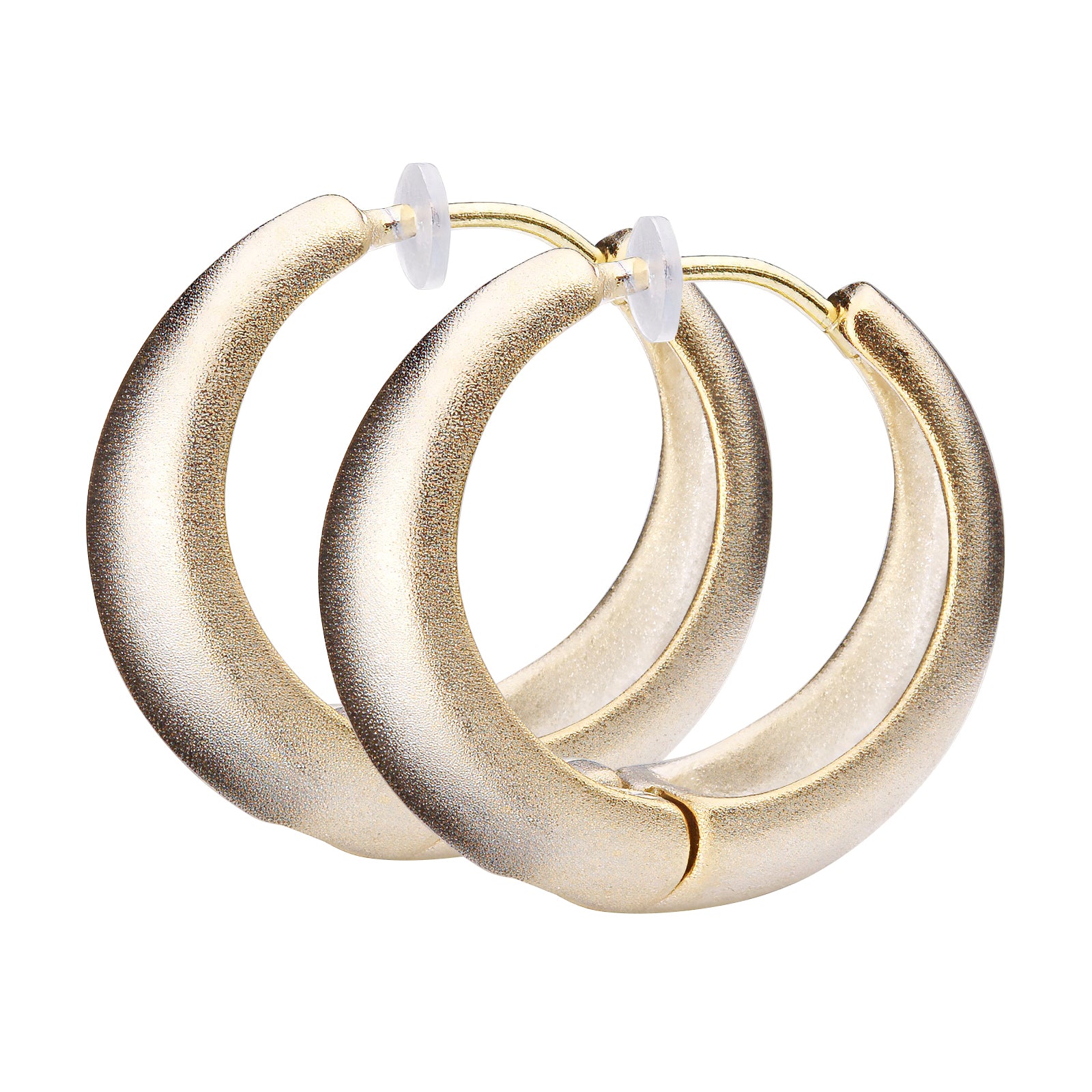 K18post ドロップフープピアス ラージ