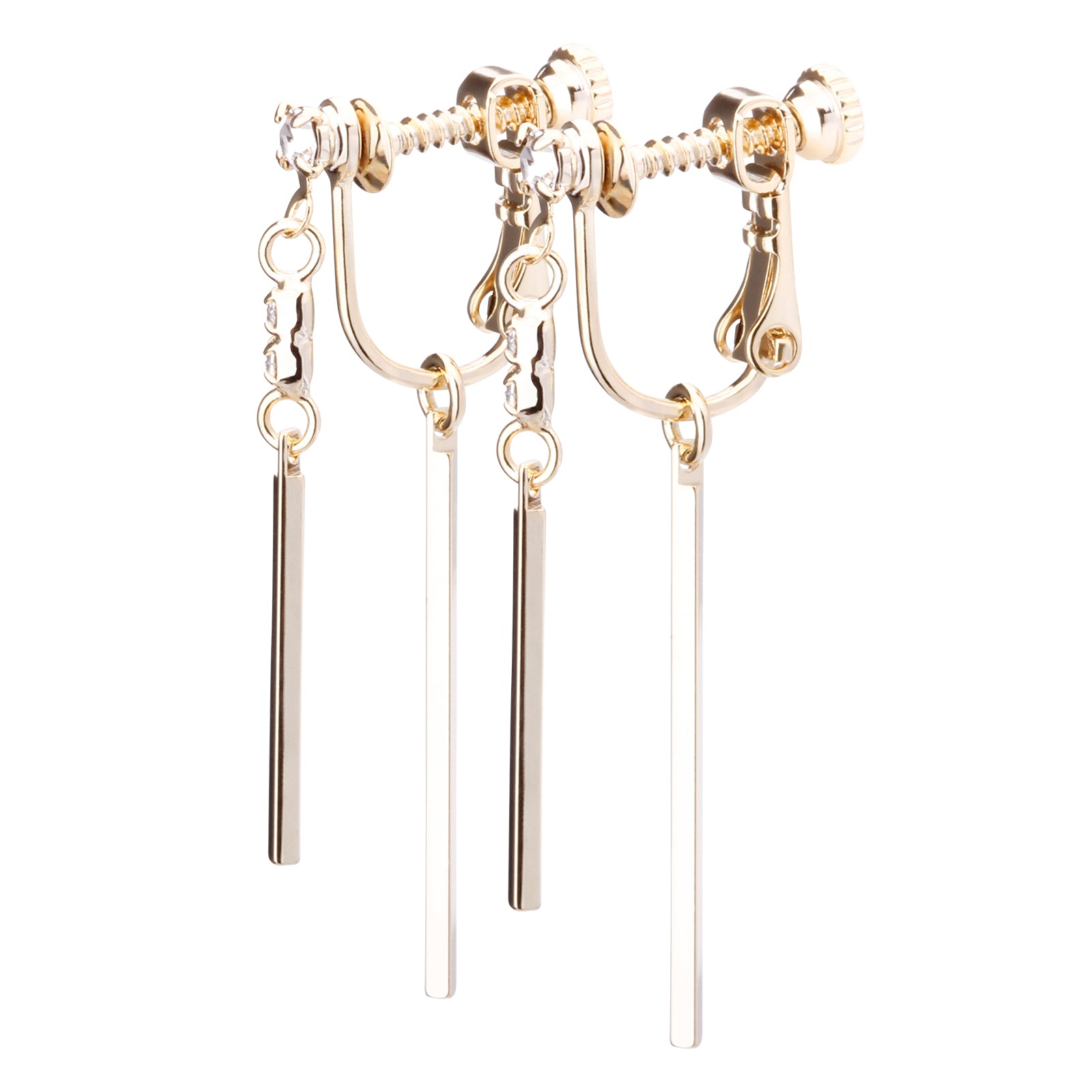 メタルバーイヤリング