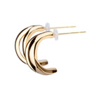 K18post フォークドピアス ミディアム