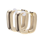 K18post スクエアフープピアス