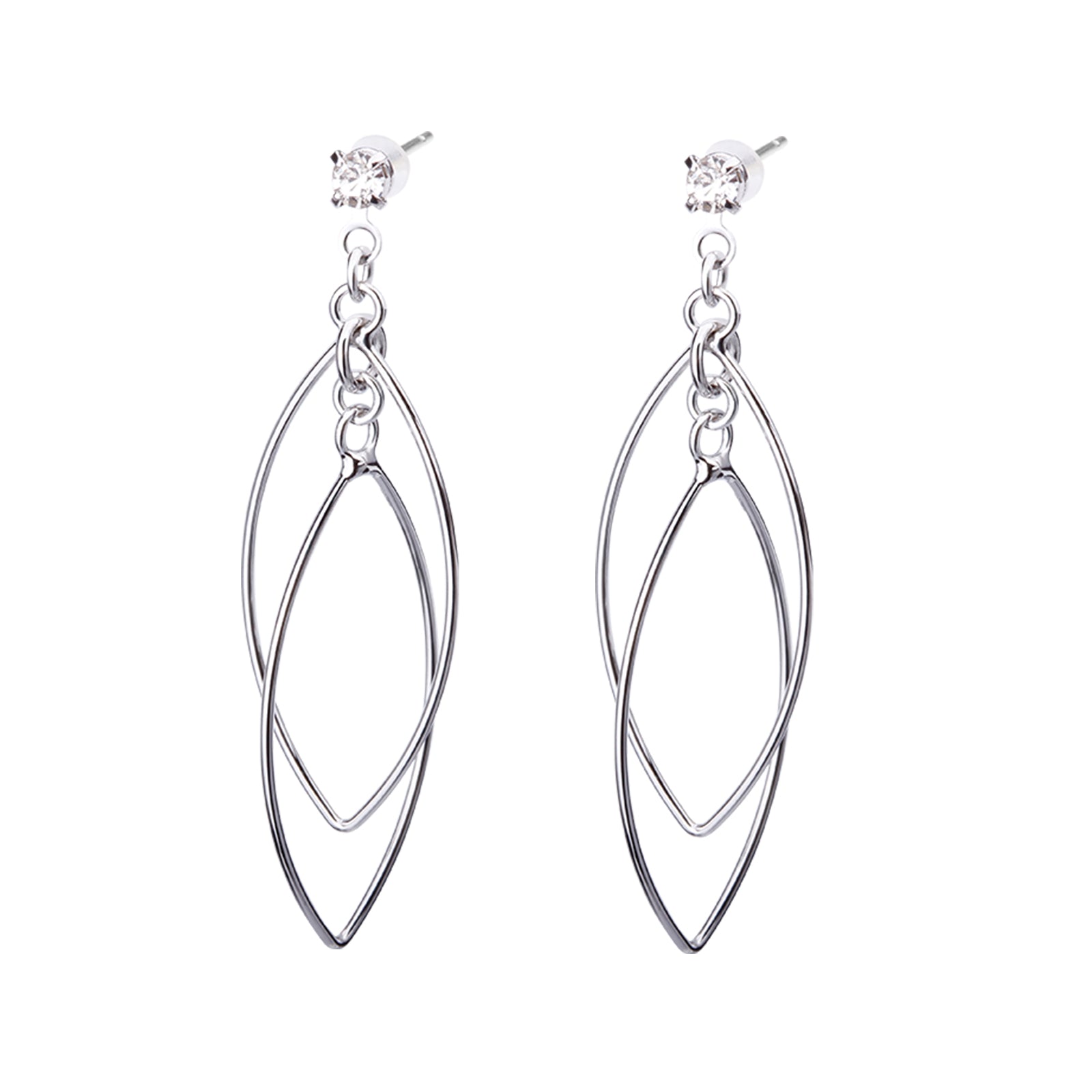 Pt900post マーキスフレームピアス