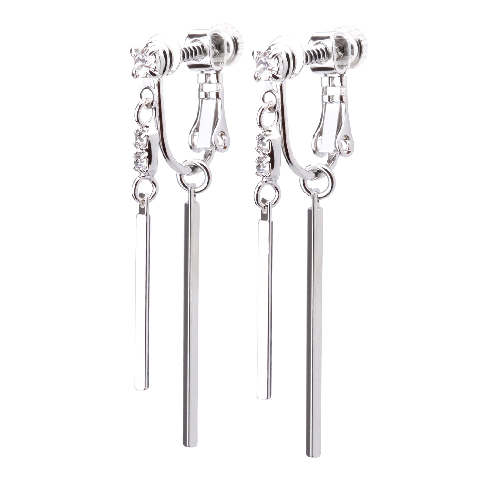 メタルバーイヤリング