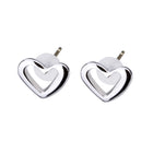 K18post オープンハートピアス