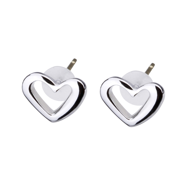 K18post オープンハートプチピアス