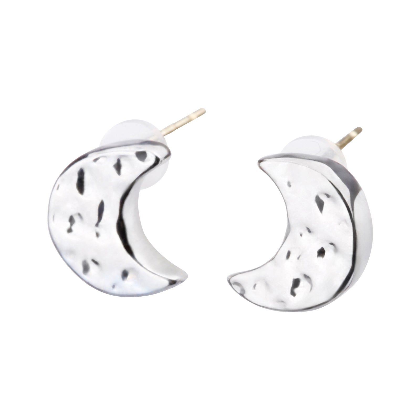 K18post クラフトクレセントピアス