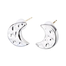 K18post クラフトクレセントピアス