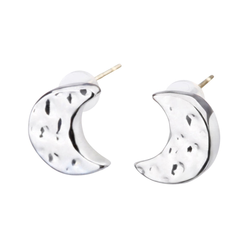 K18post クラフトクレセントピアス