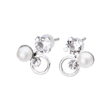 Pt900post パール＆ビジューピアス