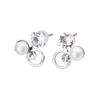 K18post パール＆ビジューピアス