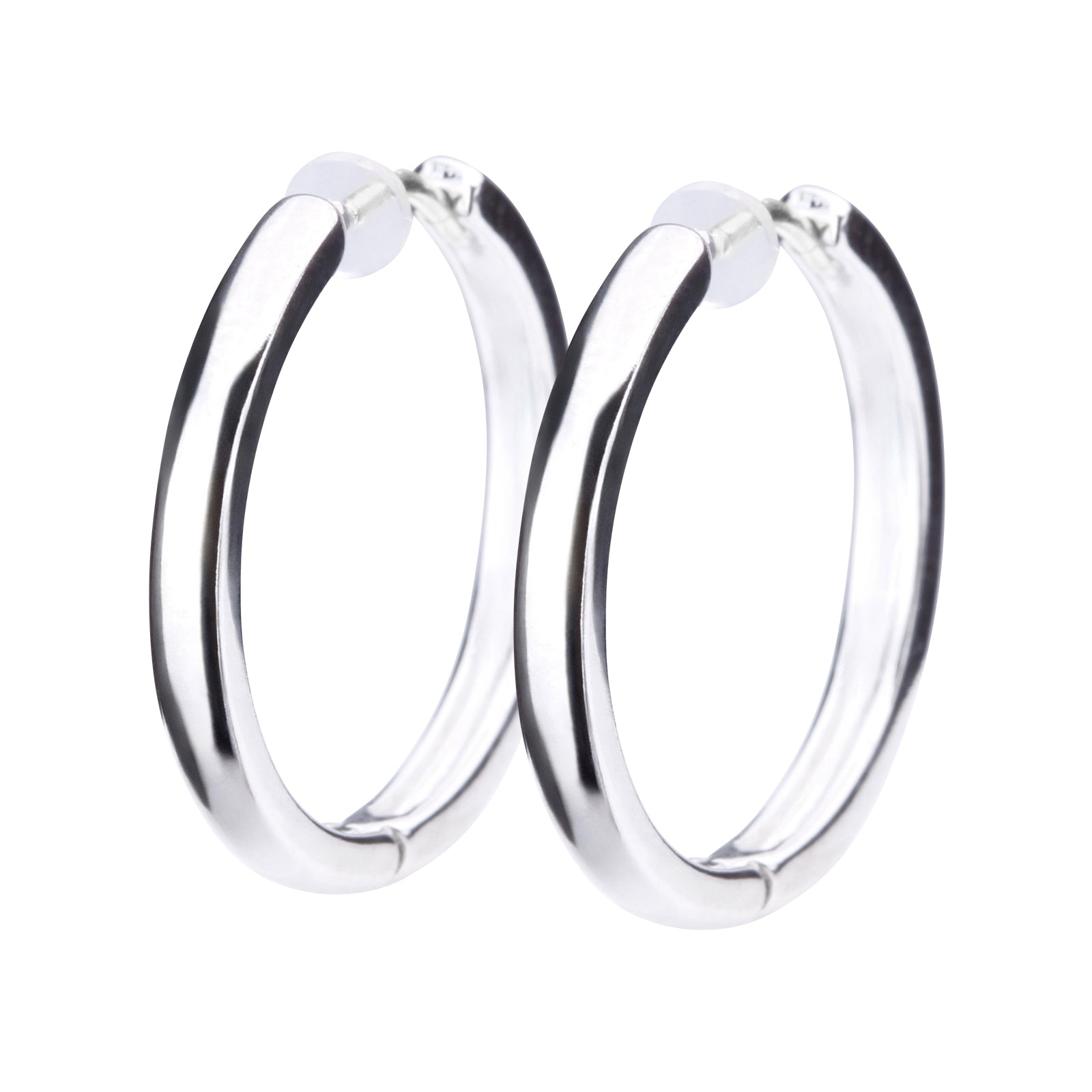 Pt900post プレーンフープピアス