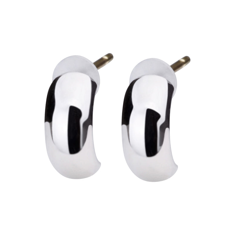 K18post ハーフラウンドピアス スモール