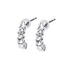 Pt900post ハーフラウンドパヴェピアス