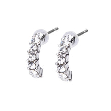 Pt900post ハーフラウンドパヴェピアス