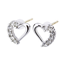 K18post パヴェオープンハートピアス