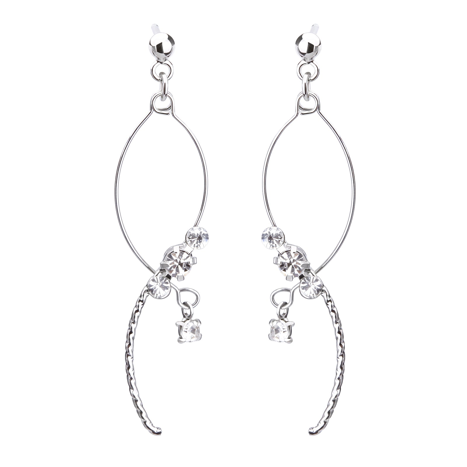 テクスチャーアシンメトリーピアス