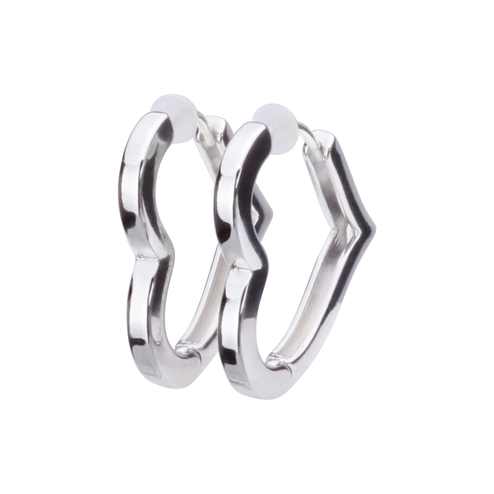 Pt900post ハートフープピアス