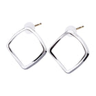 K18post スクエアフレームピアス