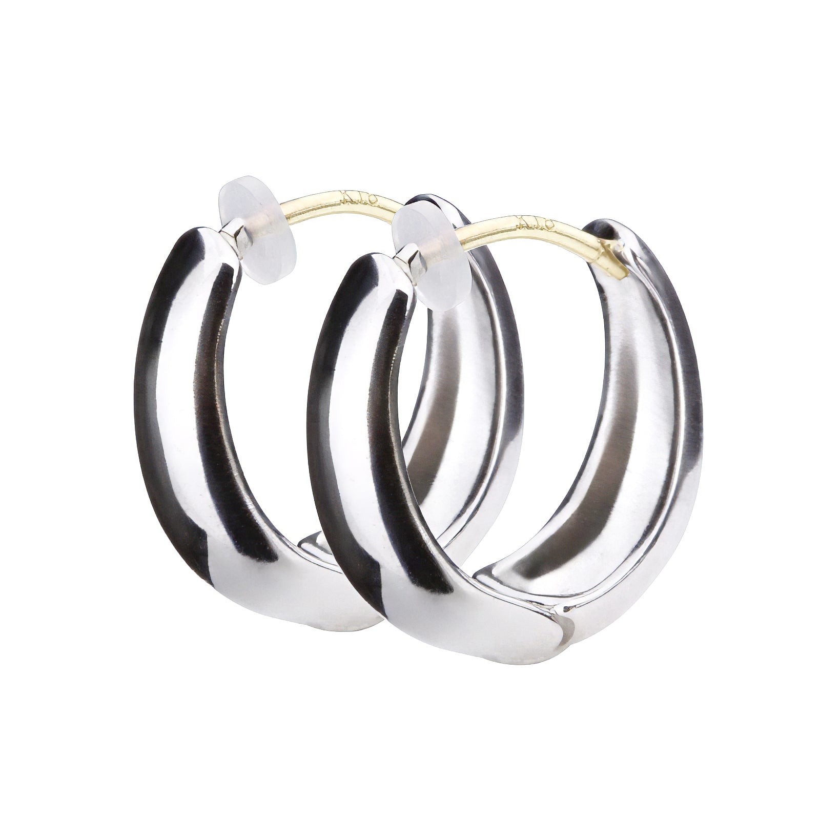 K18post ドロップフープピアス ミディアム