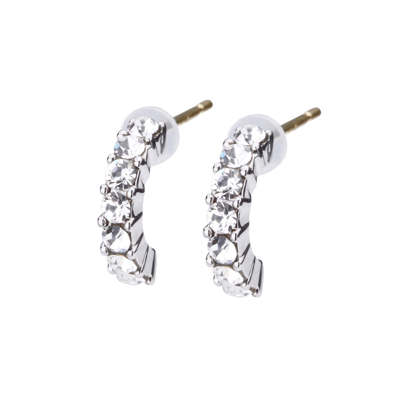 K18post ハーフラウンドパヴェピアス