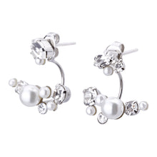 Preciosa Crystal パール＆ビジューバックキャッチピアス