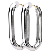 K18post オーバルラウンドフープピアス