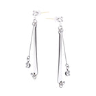 K18post メタルバー&ビジューピアス