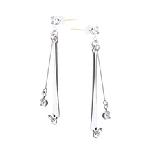 K18post メタルバー&ビジューピアス