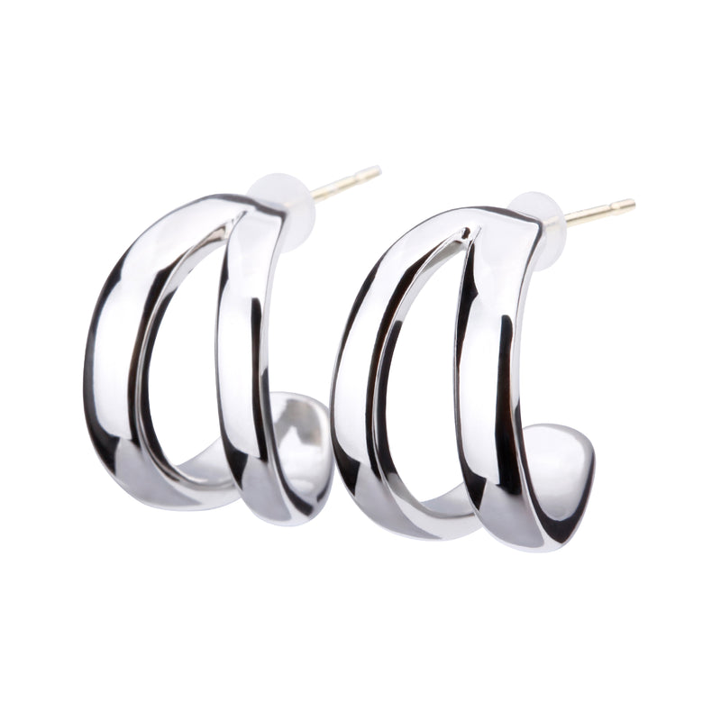 K18post クラフトフォークドピアス ラージ